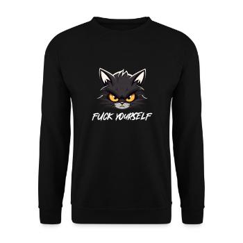 Chat Noir Baise YourSelf - Sweat-shirt Unisexe - noir - Devant - Alina (178cm) & Michal (187cm)