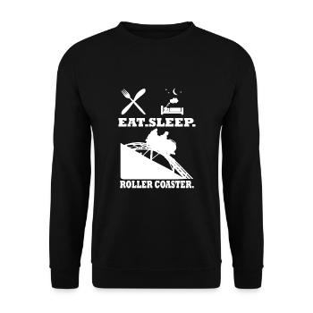 Roller Coaster T Shirt Manger Dormir - Sweat-shirt Unisexe - noir - Devant - Alina (178cm) & Michal (187cm)