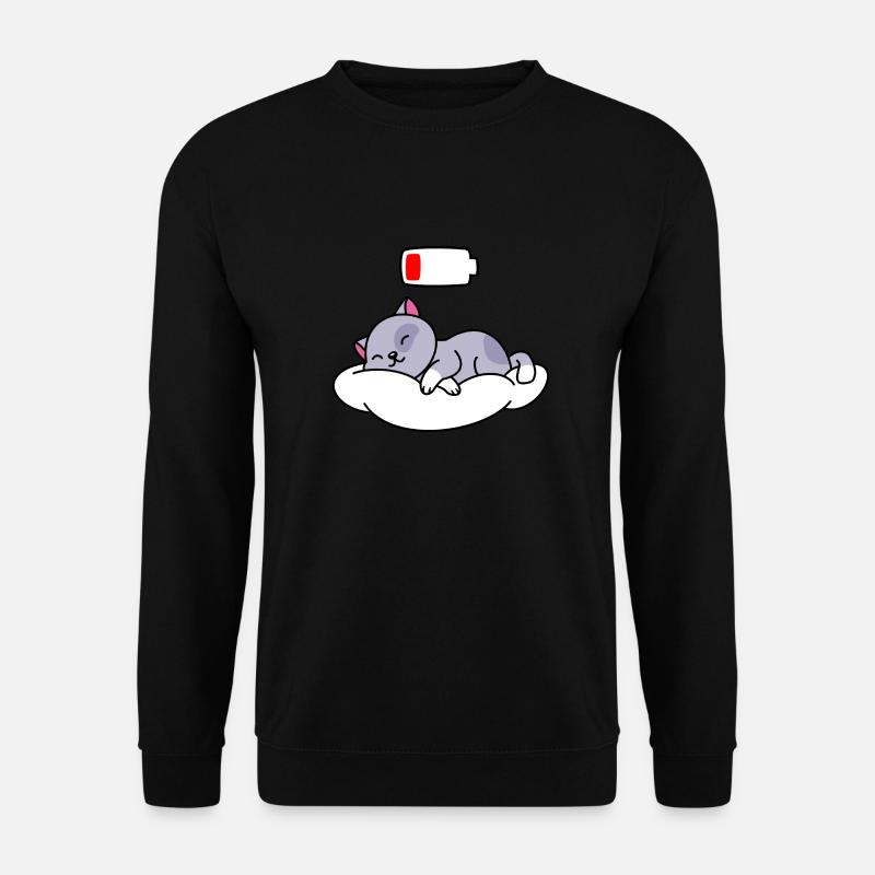 Chat Dormir mignon - Sweat-shirt Unisexe - noir