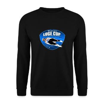 Luge - Luge - Luge - Course de luge - Sweat-shirt Unisexe - noir - Devant - Alina (178cm) & Michal (187cm)