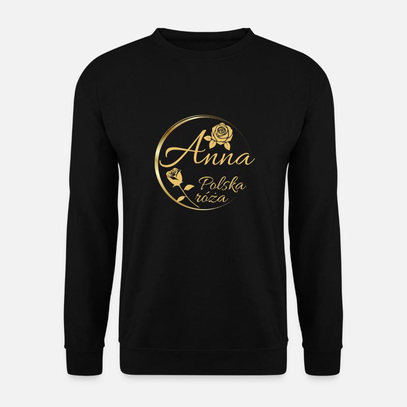 Anna-Rosen-polnische Rose - Unisex Pullover - Schwarz