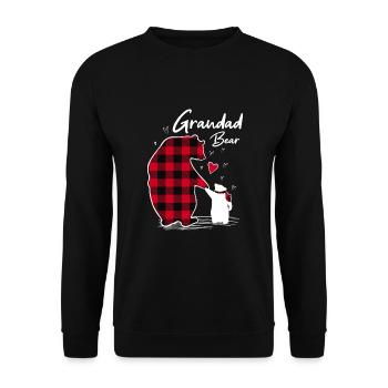 Grand-père Ours - Sweat-shirt Unisexe - noir - Devant - Alina (178cm) & Michal (187cm)