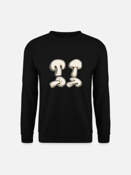 Champignon Kostüm Pilz Klamotten Karneval Pilze - Unisex Pullover - Schwarz