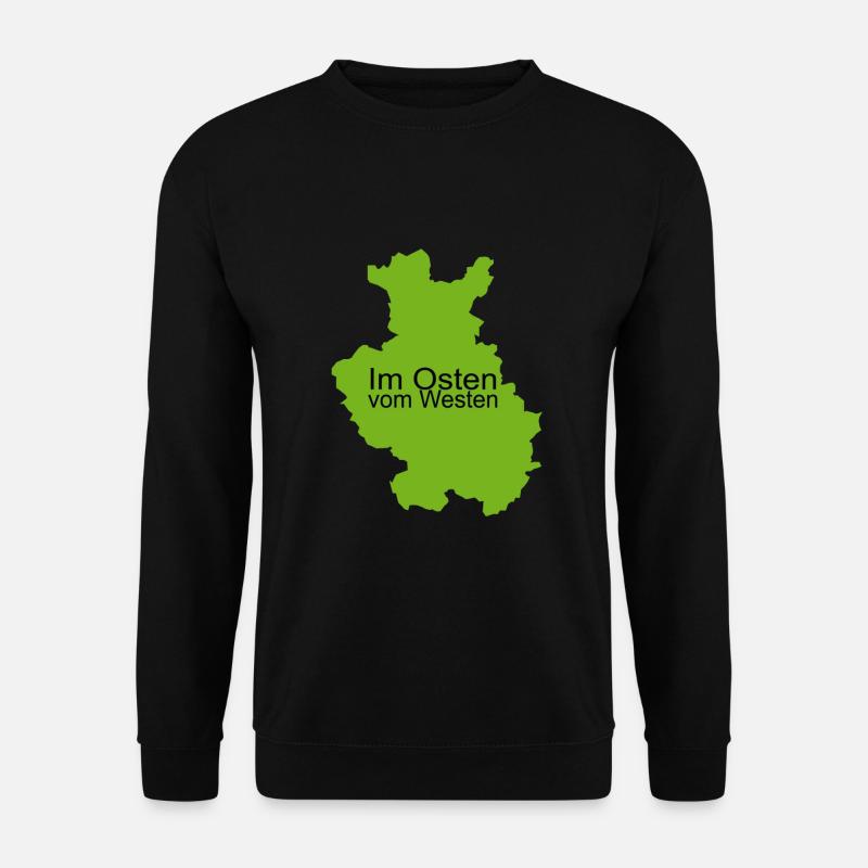 Im Osten vom Westen Ostern Ostergeschenk - Unisex Pullover - Schwarz