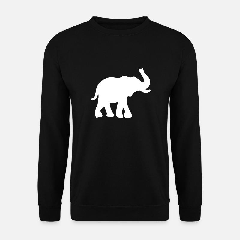 Elefant Savanne Dickhäuter - Unisex Pullover - Schwarz