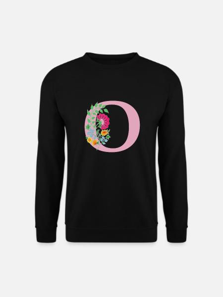 flower 12 red with o - Unisex Sweatshirt - black