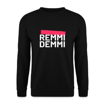 Remmidemmi Shirt - Unisex Pullover - Schwarz - Vorne - Alina (178cm) & Michal (187cm)
