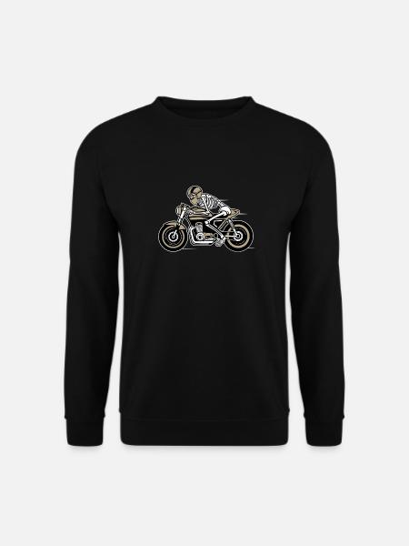 Cafe Racer Motorrad 05_dreifarbig - Unisex Pullover - Schwarz