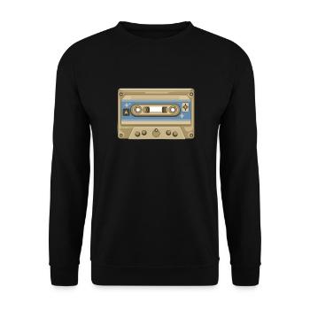 Retro Kassette,Kind der 80 er - Unisex Pullover - Schwarz - Vorne - Alina (178cm) & Michal (187cm)