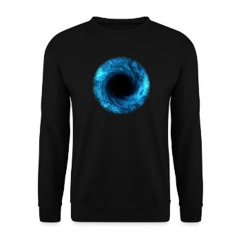 Science Fiction, Black Hole, Universe - Unisex Sweatshirt - black - Front - Alina (178cm) & Michal (187cm)