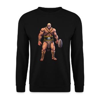 Greek Mythology Deity Cyclops - Unisex Sweatshirt - black - Front - Alina (178cm) & Michal (187cm)
