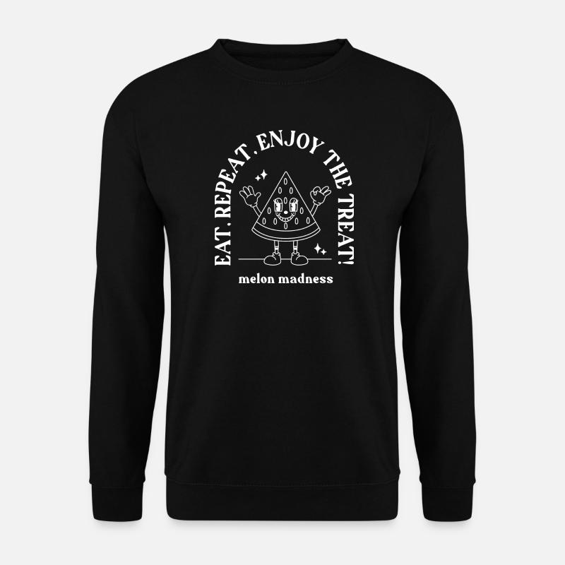 Melon Retro - Unisex Pullover - Schwarz