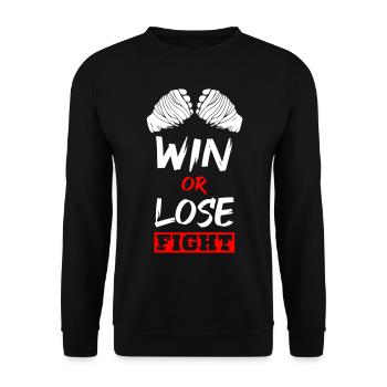 Win or Lose Fight - Unisex Pullover - Schwarz - Vorne - Alina (178cm) & Michal (187cm)