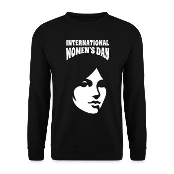 Journée internationale de la femme - Cadeau - Sweat-shirt Unisexe - noir - Devant - Alina (178cm) & Michal (187cm)