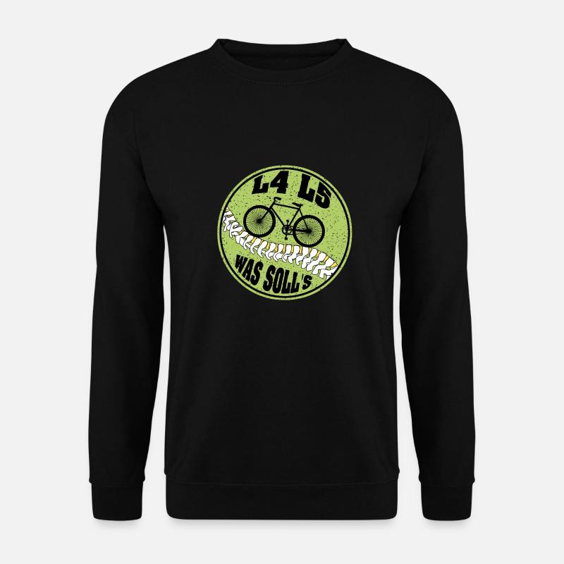 L4 L5 Lendenwirbel | Bandscheiben | Radfahren - Unisex Pullover - Schwarz
