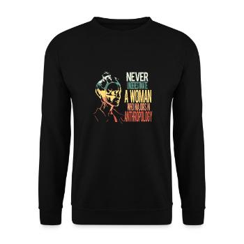 Anthropology anthropologist archeology - Unisex Sweatshirt - black - Front - Alina (178cm) & Michal (187cm)