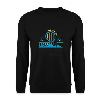 This Is How I Roll Roller Coaster - Unisex Pullover - Schwarz - Vorne - Alina (178cm) & Michal (187cm)