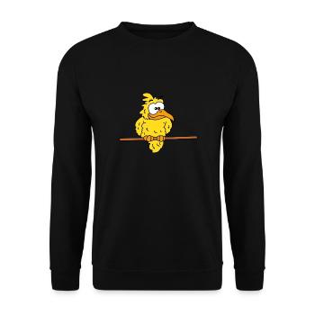 Canary Funny Cute - Unisex Sweatshirt - black - Front - Alina (178cm) & Michal (187cm)