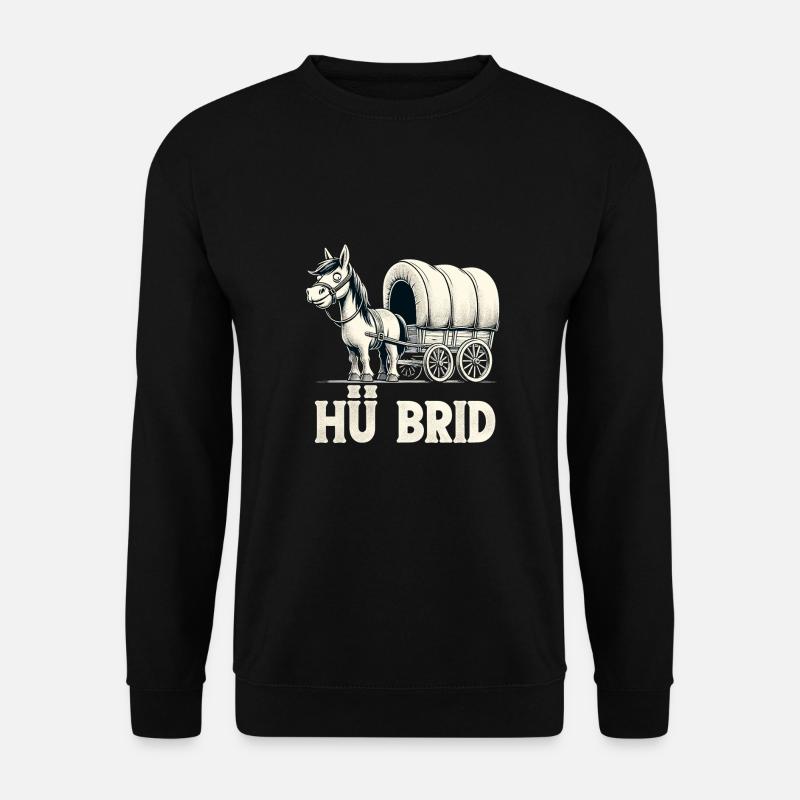 Hü Brid - Lustiges Hybrid Auto - Pferd - Unisex Pullover - Schwarz