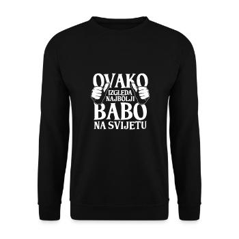 Covjek Mit Legenda - Bosanac Bosna Bosnien - Unisex Pullover - Schwarz - Vorne - Alina (178cm) & Michal (187cm)