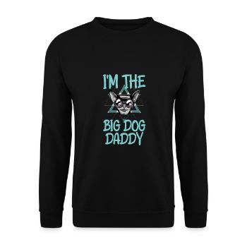 Dog dad father's day "I am the big dog dad" - Unisex Sweatshirt - black - Front - Alina (178cm) & Michal (187cm)