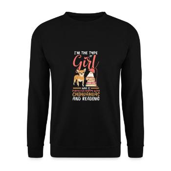 Les amoureux des chiens sont parfaitement satisfaits de - Sweat-shirt Unisexe - noir - Devant - Alina (178cm) & Michal (187cm)