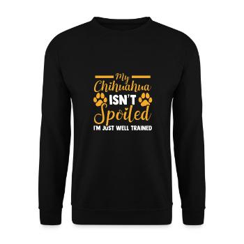 Amoureux des chiens Mon Chihuahua n’est pas gâté - Sweat-shirt Unisexe - noir - Devant - Alina (178cm) & Michal (187cm)