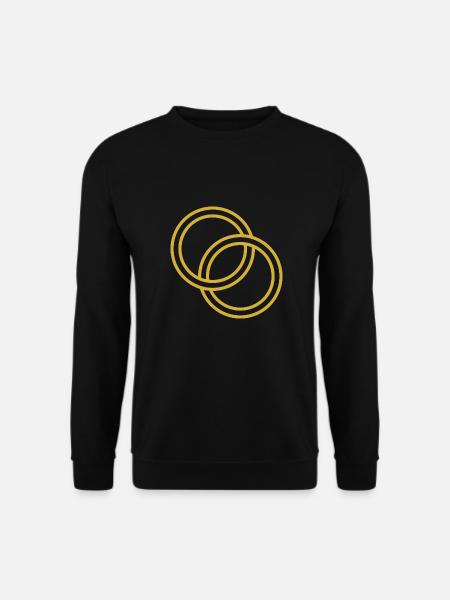 alliances entrelacées dorées - Sweat-shirt Unisexe - noir