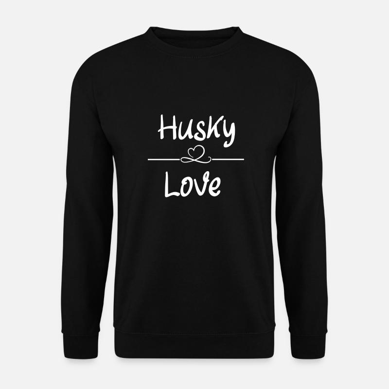 Husky Love - Unisex Pullover - Schwarz