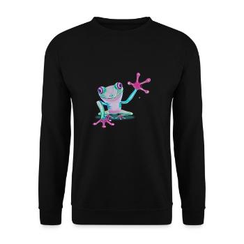 frog - Unisex Sweatshirt - black - Front - Alina (178cm) & Michal (187cm)