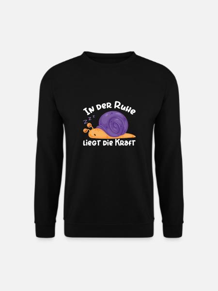 Schlafende Schnecke - Unisex Pullover - Schwarz
