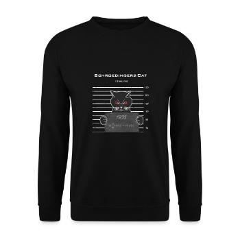 Schrödinger's cat lives/ Schrödinger formula - Unisex Sweatshirt - black - Front - Alina (178cm) & Michal (187cm)