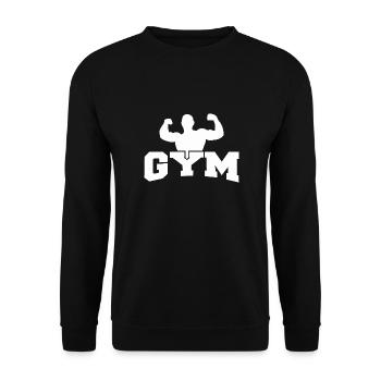 Gym musculation musculaire - Sweat-shirt Unisexe - noir - Devant - Alina (178cm) & Michal (187cm)
