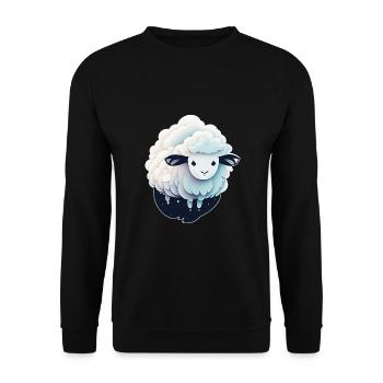 Sheep - Unisex Sweatshirt - black - Front - Alina (178cm) & Michal (187cm)