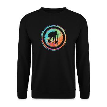 Stunt Scooter Scooter Stunt Scooter Pedal Scooter - Unisex Sweatshirt - black - Front - Alina (178cm) & Michal (187cm)