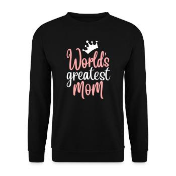 Best Mom in the World Gift Mother's Day Birthday - Unisex Sweatshirt - black - Front - Alina (178cm) & Michal (187cm)