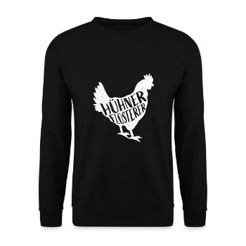 Hühnerflüsterer - Unisex Pullover - Schwarz - Vorne - Alina (178cm) & Michal (187cm)
