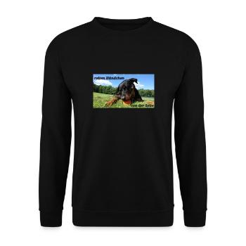 Hündchen - Unisex Pullover - Schwarz - Vorne - Alina (178cm) & Michal (187cm)
