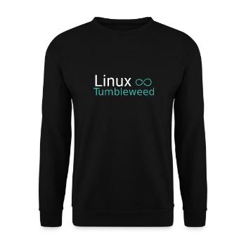 Linux Tumbleweed - Unisex Sweatshirt - black - Front - Alina (178cm) & Michal (187cm)