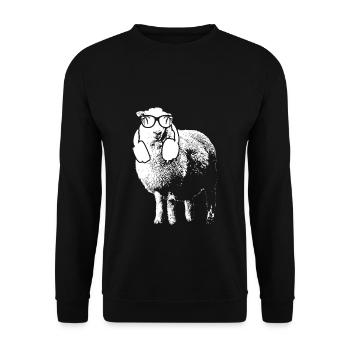 Schaaf Tierliebhaber Kopfhörer Sonnenbrille Naturf - Unisex Pullover - Schwarz - Vorne - Alina (178cm) & Michal (187cm)