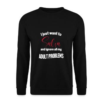 Salsa Dancer Dancer - Unisex Sweatshirt - black - Front - Alina (178cm) & Michal (187cm)