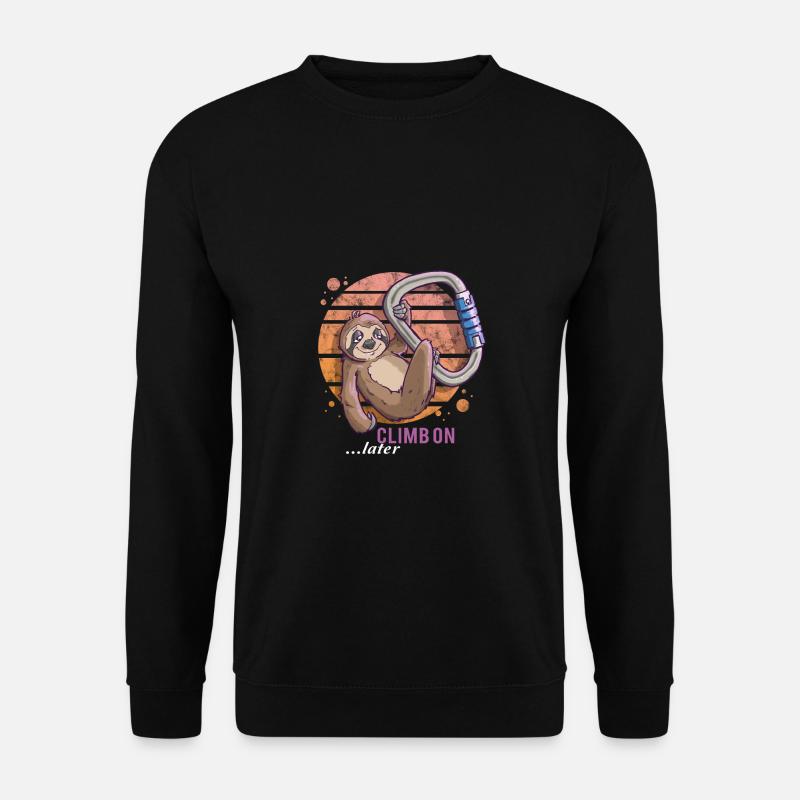 Climbing sloth climbing bouldering - Unisex Sweatshirt - black