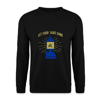 Lamp light night light flame light dark fire - Unisex Sweatshirt - black - Front - Alina (178cm) & Michal (187cm)