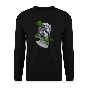 Green statue - Unisex Sweatshirt - black - Front - Alina (178cm) & Michal (187cm)