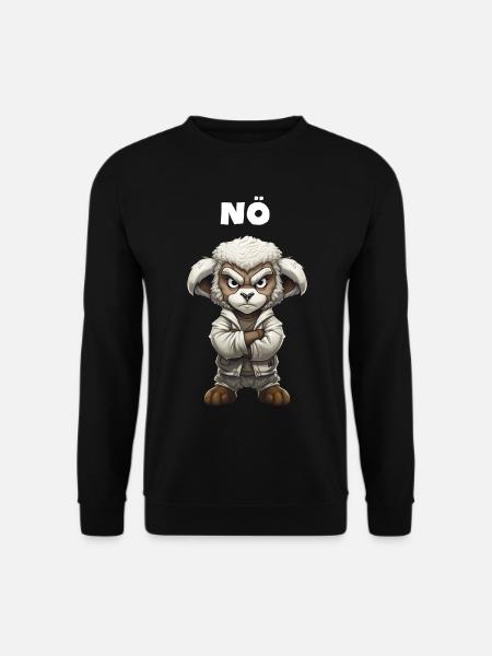 Schaf sagt Nö Kein Bock Nerv nicht Schäfchen - Unisex Pullover - Schwarz