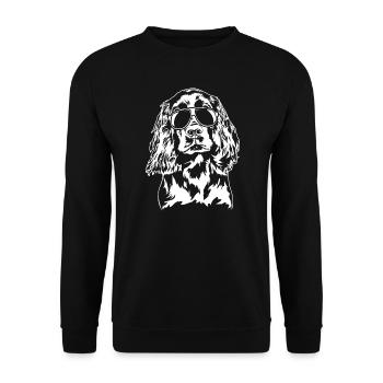 Boykin Spaniel Cool Portrait Chien Chien Wilsigns - Sweat-shirt Unisexe - noir - Devant - Alina (178cm) & Michal (187cm)