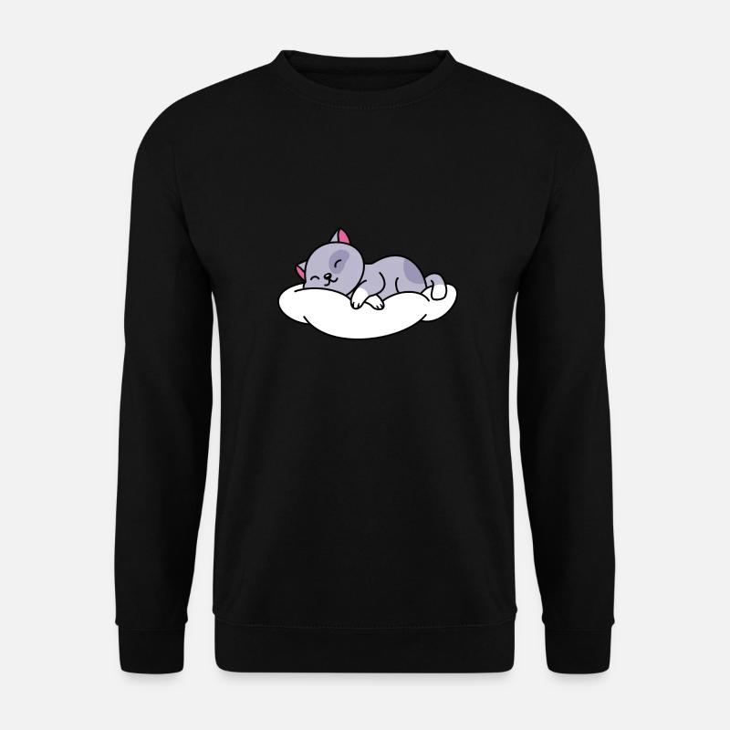 Chat Dormir mignon - Sweat-shirt Unisexe - noir