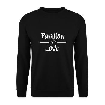 Papillon Love - Unisex Pullover - Schwarz - Vorne - Alina (178cm) & Michal (187cm)