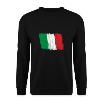 Italy Flag Country Home Holiday Scandinavia World Cup - Unisex Sweatshirt - black - Front - Alina (178cm) & Michal (187cm)