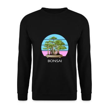 Bonsai Bonsai Tree Bonsai Forest - Unisex Sweatshirt - black - Front - Alina (178cm) & Michal (187cm)